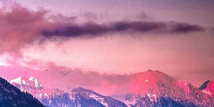 744x1392 Snowy Mountain Range Stars Tilt Shift iPhone se Wallpaper Download