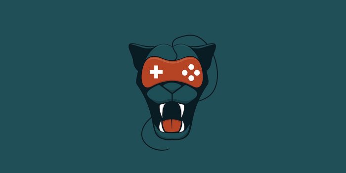 1920x1080 Download wallpaper 1920x1080 puma, joystick, grin, art, minimalism