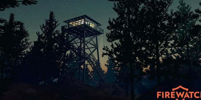 2560x1600 Fire lookout tower in the night - Firewatch wallpapers | Freshwallpapers