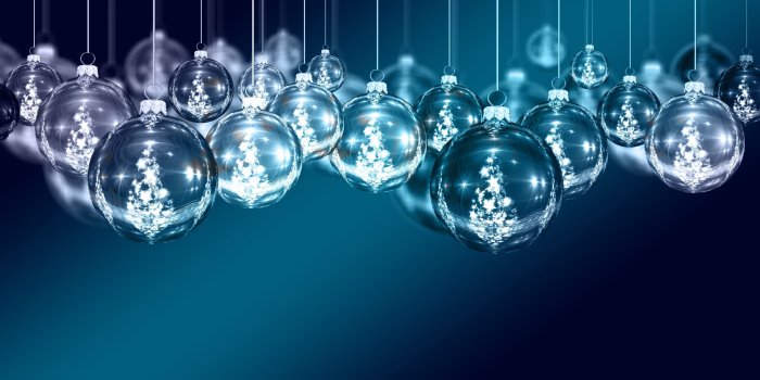 3840x2160 Blue Christmas Ornaments Background ❤ 4K HD Desktop Wallpaper for