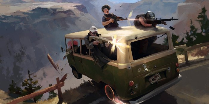 2560x1440 Download 2560x1440 Pubg, Scar-l, Mountains, Artwork, Playerunknown's