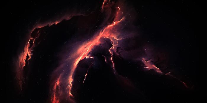 3840x2160 Red nebula shining in the dark space wallpaper - Space wallpapers