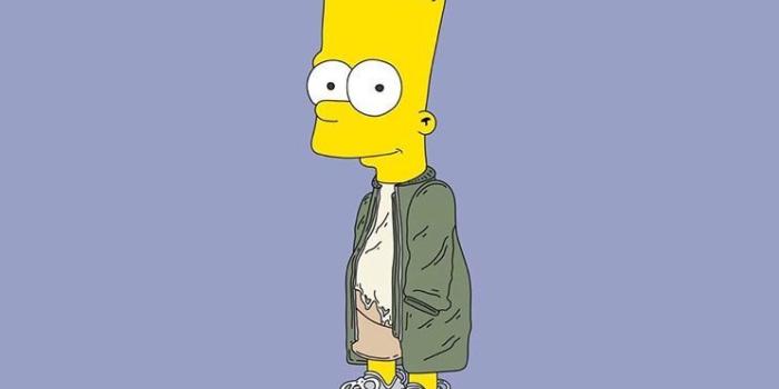 744x1392 64689993 - Bart Simpson Blue Background, Hd Wallpapers & backgrounds