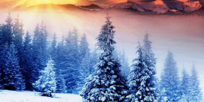1920x1200 Beautiful Winter Mountains Sunrise Desktop Wallpaper