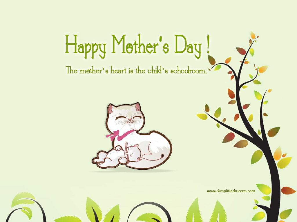 1024x768 Happy Mothers Day Desktop Wallpaper with Quote, Download free