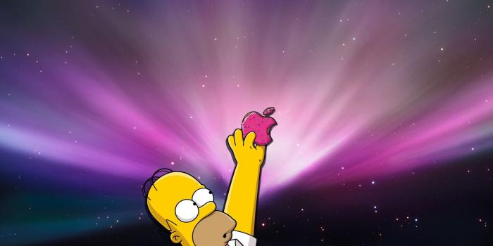 1680x1050 Simpson Apple Wallpaper | Wallpaper - PC, MAC and Devices in 2019