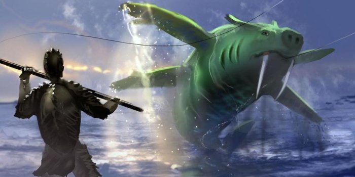 1200x676 Duke Fishron (Quick painting) : Terraria