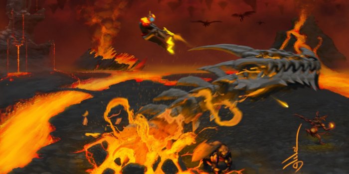 1920x1200 A terraria trip to the Underworld with all monsters and a boss