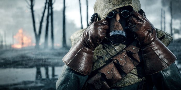 1332x850 Wallpaper soldiers, gas mask, Electronic Arts, Battlefield 1 images