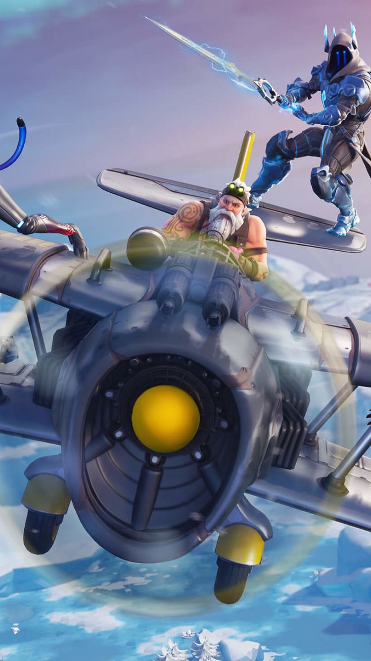 750x1334 Aircraft, 2018 Fortnite, winter, 750x1334 wallpaper | Video Game