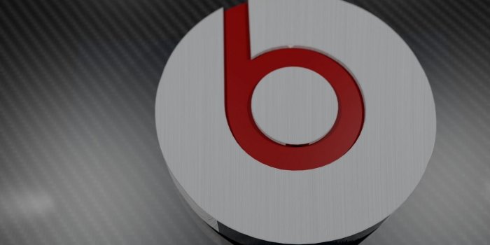 1366x768 Download wallpaper 1366x768 beats, headphone, red, white tablet