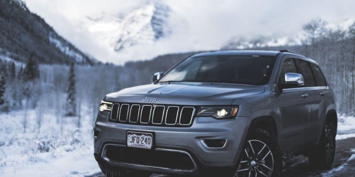 1366x768 Download 1366x768 Jeep, Silver, Front View, Suv, Cars, Winter