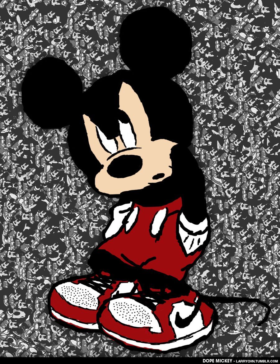 900x1170 Larry Yabut - My Digital Thoughts — Quick Art: Dope Mickey Mouse