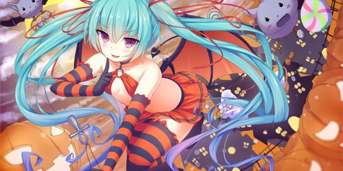 1920x1200 Vocaloid] Hatsune Miku on Halloween by papino [1920x1200] - Imgur