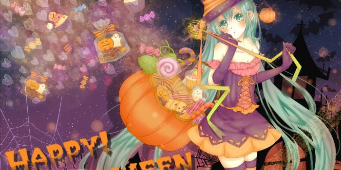 1332x850 Wallpaper girl, holiday, vocaloid, halloween, miku, hatsune images