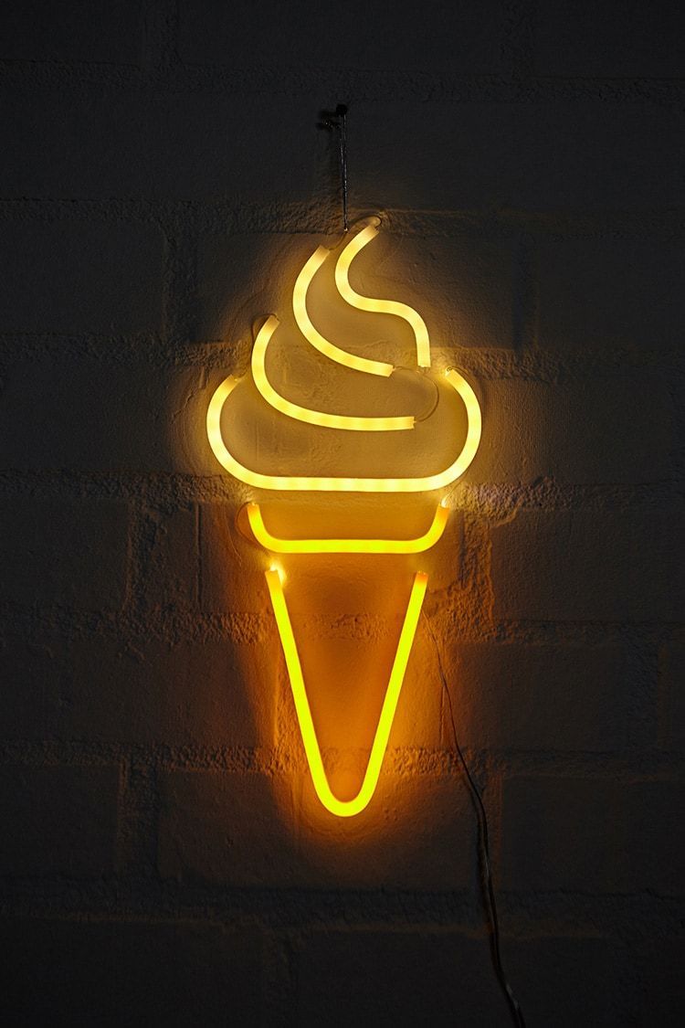 750x1125 Ice Cream Cone LED Light | aesthetic in 2019 | Neon wallpaper