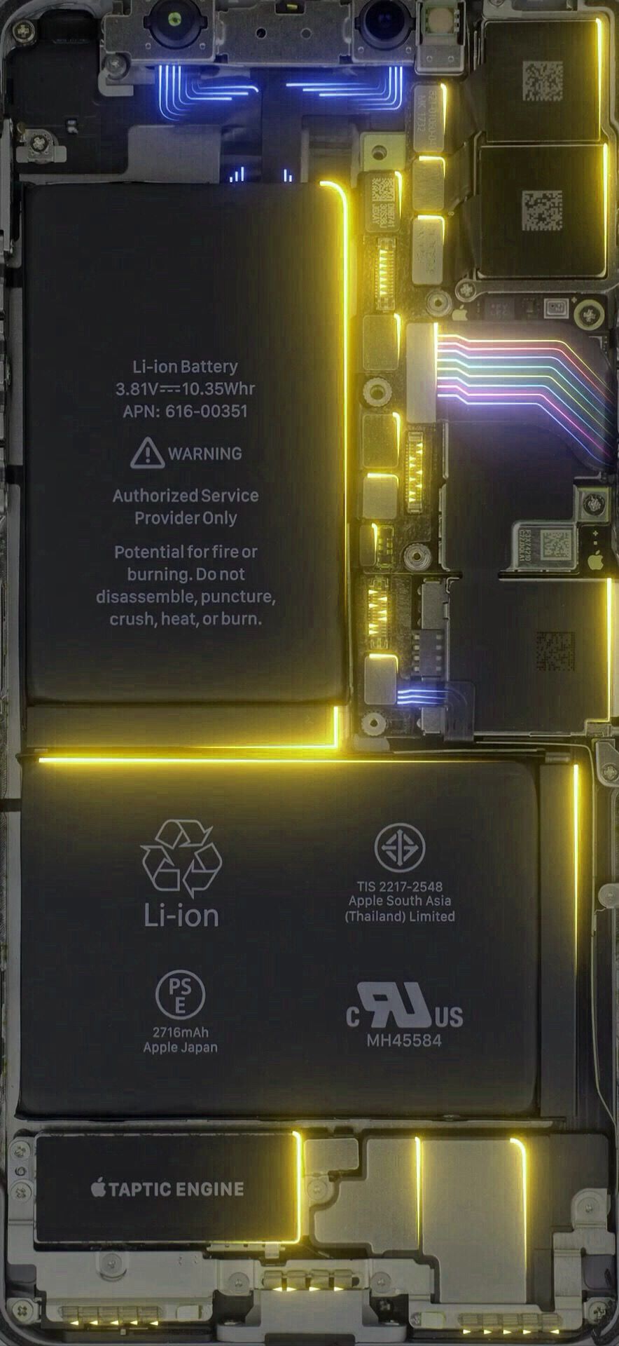 884x1920 Power Led - Yellow - Wallpapers Central