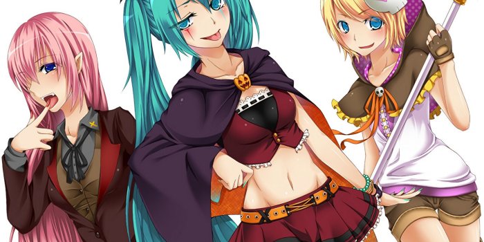 1365x1024 Wallpaper Vocaloid Hatsune Miku Luka Megurine Kagamine Rin Girls