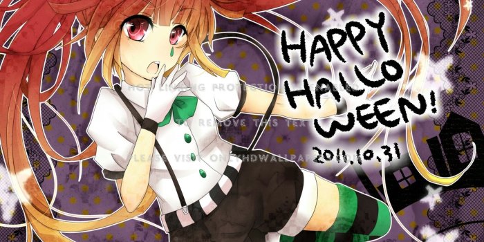 1890x1580 Halloween hatsune miku vocaloid striped legwear