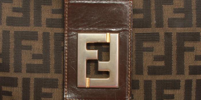 1600x1200 Authentic Fendi Brown Zucca FF pattern shoulder bag