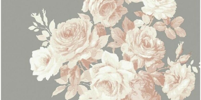 862x1000 Vintage Rose Wallpaper Floral Washable Strippable Home Wall Decor in  Blush/Grey