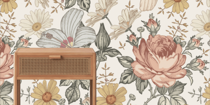 1280x1280 Removable Fabric Wallpaper - Daphne