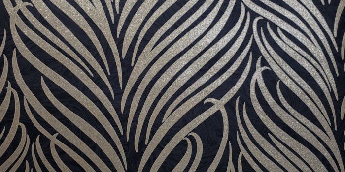 3000x4000 WM4174201 Feather Glitter Black Gold Textured Wallpaper