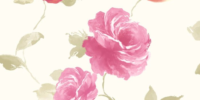 975x975 Floral Wallpaper Vintage Rose J845 - MurivaMuriva
