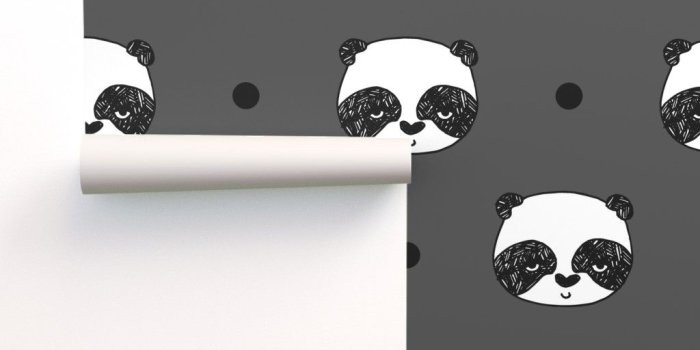 1024x1024 pandas // charcoal grey panda fabric on Isobar by andrea_lauren