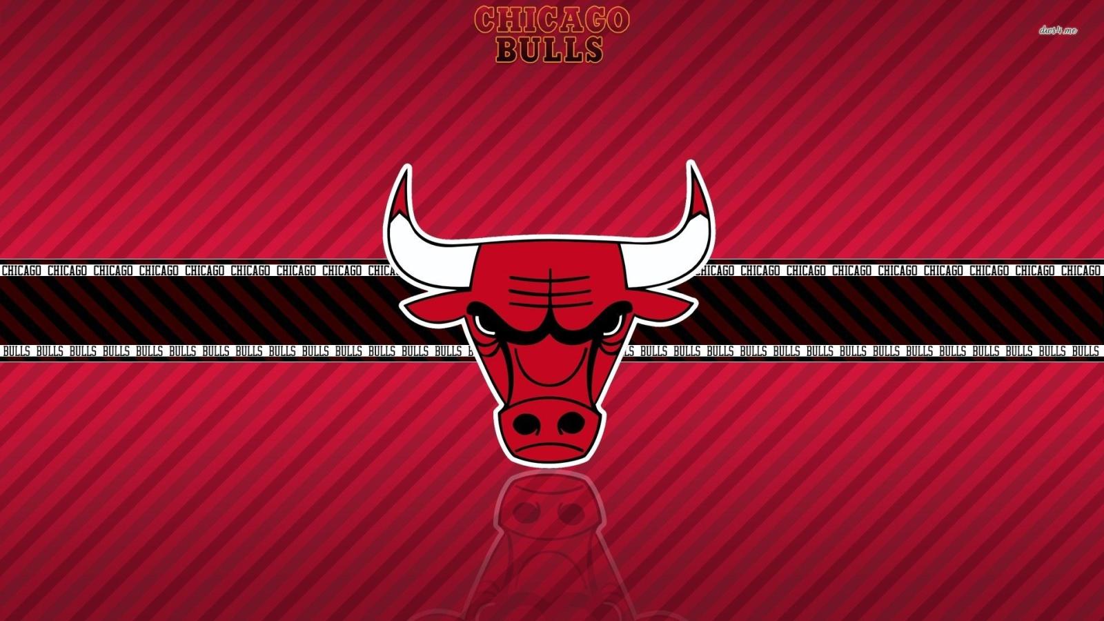1920x1080 Chicago Bulls logo on red stripes wallpaper - Sport wallpapers - #48678