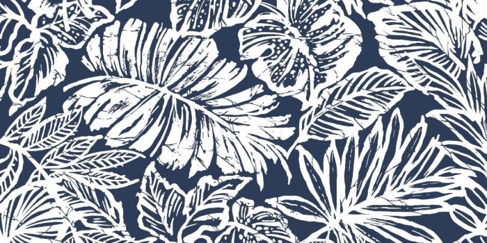 1300x1300 RoomMates Blue Tropical Leaf Peel and Stick Wallpaper