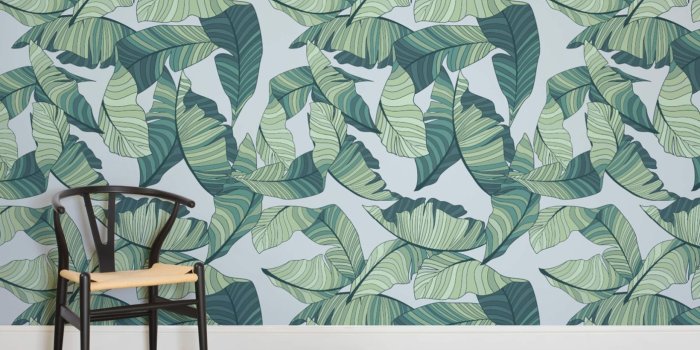 1640x1064 Blue and Green Tropical Leaf Wallpaper | Wallpaper | Tropical