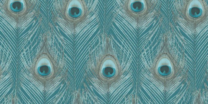 1000x1000 Tropical Blues and Greens Peacock Wallpaper