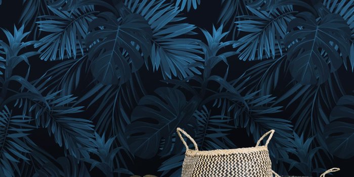 1500x1500 tropical wallpaper, exotic, Hawaiian plants and flowers, tropical leaf  pattern, monstera and palm, peel & stick wall decor || #8