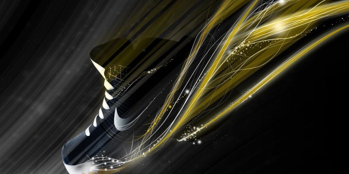 1600x1200 Black and white Nike basketball shoe digital wallpaper HD wallpaper