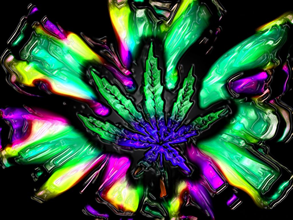 1024x768 45+] Trippy Pot Leaf Wallpapers on WallpaperSafari