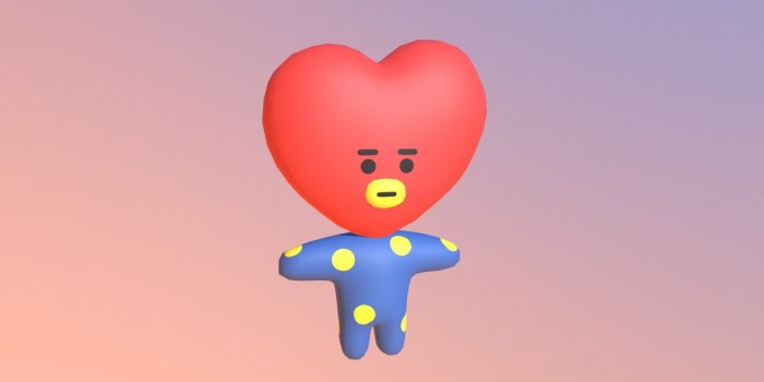 1920x1080 BT21 - TATA - 3D model by weltraumimport (@weltraumimport) - Sketchfab