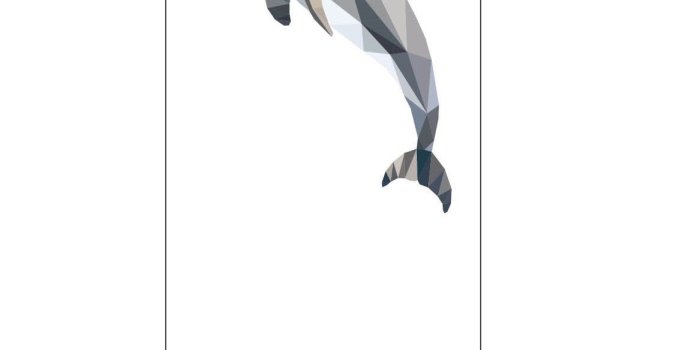 1167x1167 Wallpaper Poster Geometric Wildlife | Dolphin - Decovry.com