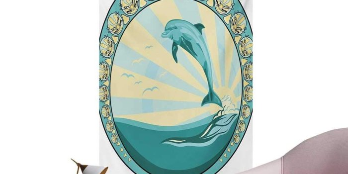 1000x1000 Amazon.com: ParadiseDecor Dolphin Wallpaper Aquatic Mammal Jumping