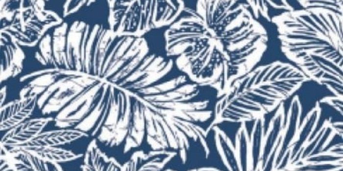 800x1024 Tropical Leaf- Blue Peel & Stick Wallpaper