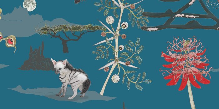 1536x909 Lewa Union Blue Botanical Tropical Wallpaper