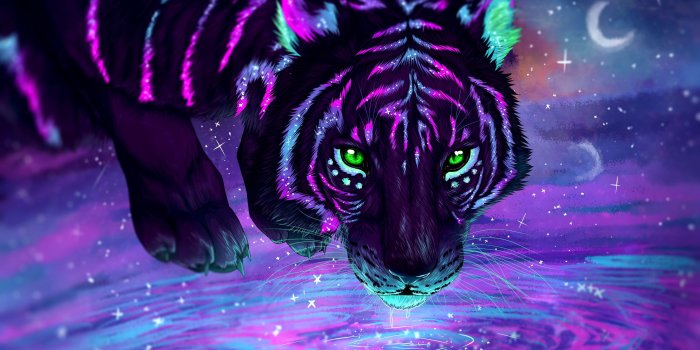 3000x2001 78+ Neon Tiger Wallpapers on WallpaperPlay