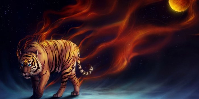 1920x1080 Full HD Wallpaper tiger blue eyes mighty wave moon, Desktop