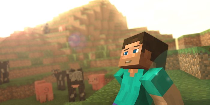 4096x2304 Steve wallpaper (mine-imator 1.0.2+effect test) [4K] - Wallpapers