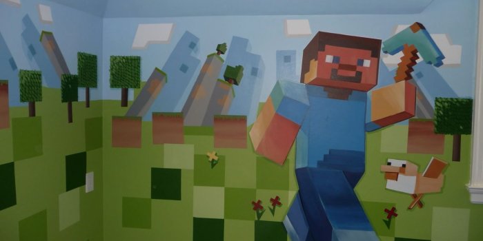 1376x1032 Minecraft Wallpaper For Room Design #2 Minecraft Bedroom Wall Decals