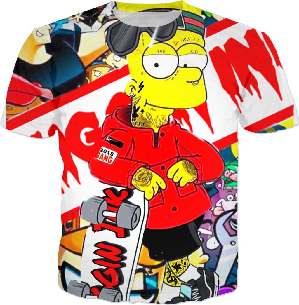 1024x1045 Gangster Bart Simpson Juggin Ink