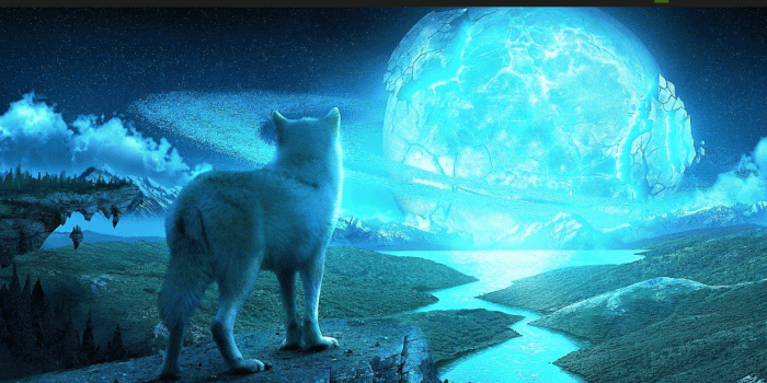 1280x720 Fantasy Wolf Wallpaper