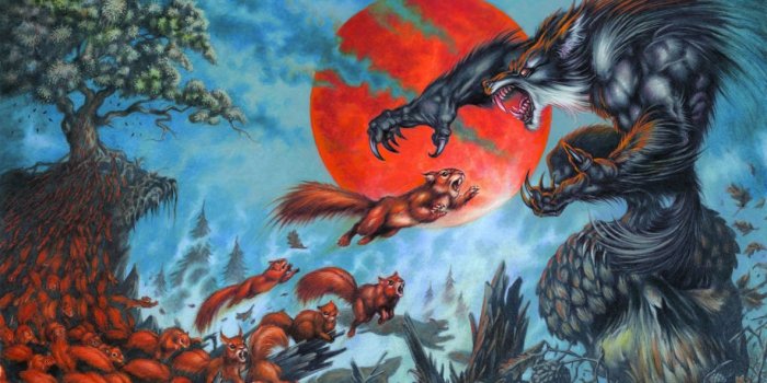 1183x700 Magic gathering werewolf wolf wolves wallpaper | 2427x1437 | 606433