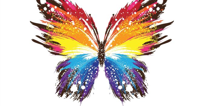 5884x3941 wallpaper butterfly, abstract, colorful HD : Widescreen : High