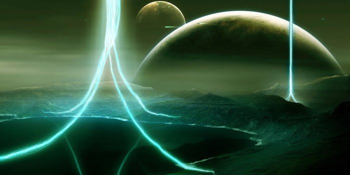 1600x1200 Galaxy lightning thunder illustration, science fiction HD wallpaper